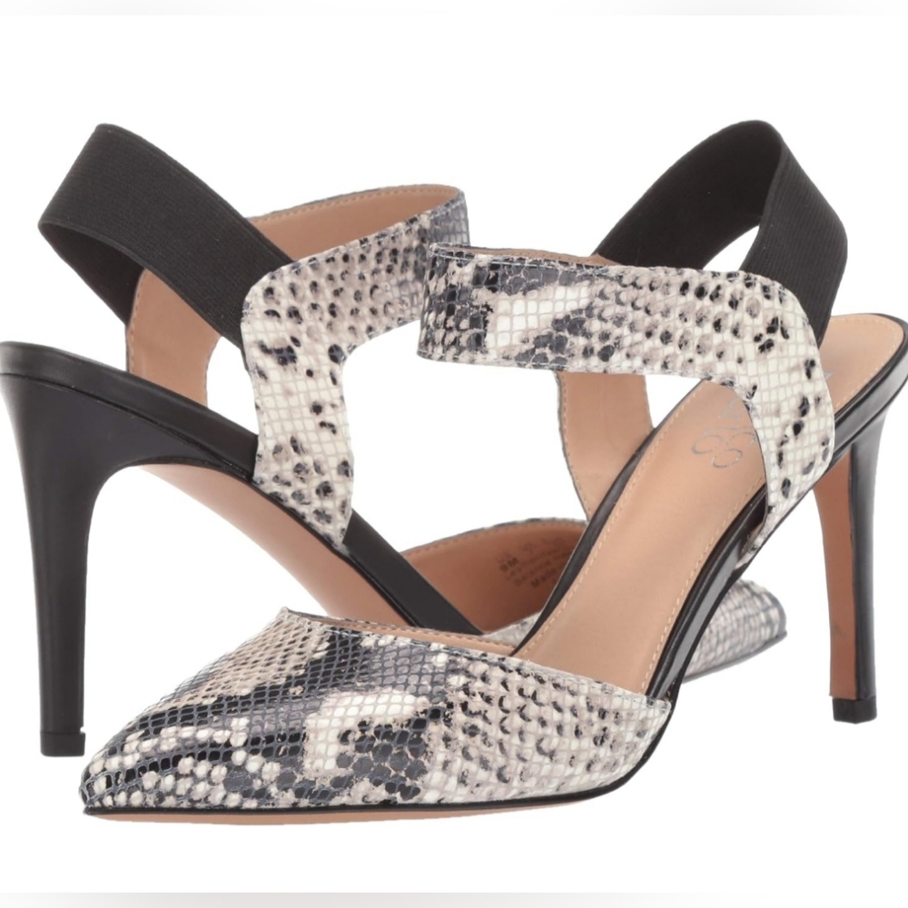 Size 10 Franco Sarto NEW Snake Print Sling Back Heels